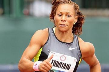 Hyleas Fountain, the Day 1 leader in Eugene (Getty Images)