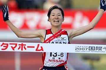 Yukiko Akaba of Japan brings home the victory in Chiba (Kazutaka Eguchi/Agence SHOT)