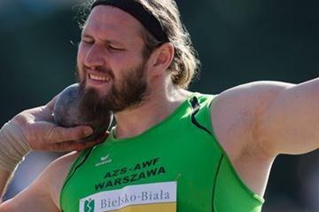 Tomasz Majewski at the Polish championships (Marek Biczyk)