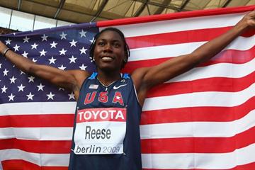 Brittney Reese of the United States celebrates winning the gold medal in the women's Long Jump final at the 12th IAAF World Championships in Athletics (Getty Images)