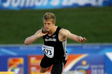New Zealand's Jacko Gill surprises in the shot with a world age-15 best, a national junior record, and a gold medal (Getty Images)