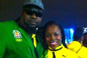 Veronica Campbell-Brown at the Opening Ceremony of the London Olympic Games (Claude Bryan)