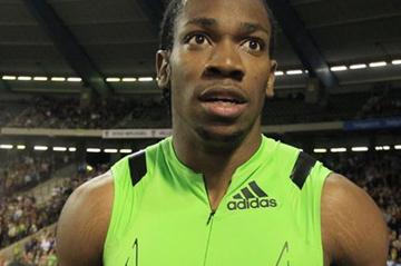 Blake after astonishing everyone in Brussels with his 19.26 sec run (Gladys Chai van der Laage)