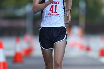 Jared Tallent opens his 2011 season with the Australian national 20Km title in Hobart (Getty Images)