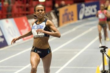Just a little shy.. Meseret Defar frustratingly close to her own World 5000m record in Stockholm (Hasse Sjögren)