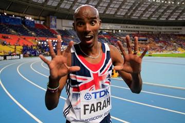 Mo Farah in the mens 5000m final at the IAAF World Athletics Championships Moscow 2013 (Getty Images)