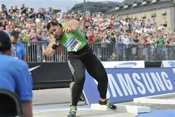 Valerie Adams in the 2011 DN Galan BIG SHOT (Hasse Sjogren Deca Text & Bild)