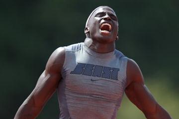 Tyreek Hill completes his sprint double at the US junior championships (Kirby Lee - Image of Sport)