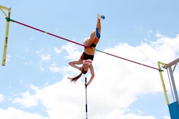 Alysha Newman, winner of the Pole Vault at the 2013 Pan-American Junior Championships (Julio César Sandoval)