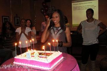 Surprise! Allyson Felix at her 25th birthday bash (Freelance)