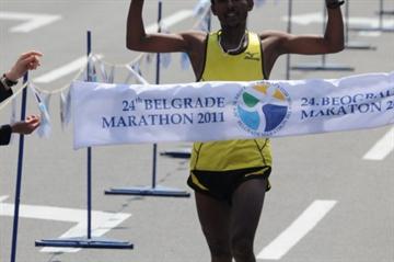 Gebrselassie Tsegaye takes the 2011 Belgrade Marathon crown (Organisers)