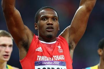 Lalonde Gordon of Trinidad and Tobago competes in the Men's 400m Semi Final on Day 9 of the London 2012 Olympic Games at the Olympic Stadium on August 5, 2012 (Getty Images)