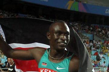 David Lekuta Rudisha of Kenya celebrates claiming gold in the men's 800 metres final (Getty Images)