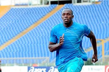 Usain Bolt training at Rome's Olympic Stadium (GMT/FIDAL)