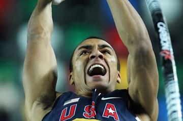 Ashton Eaton of the United States competes in the Men's Pole Vault in the Heptathlon during day two - WIC Istanbul (Getty Images)