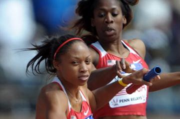 Again, a busy Penn appearance for Allyson Felix (Kirby Lee)