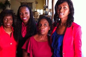 Veronica Campbell Brown relaxing with family and friends (Omar Brown)