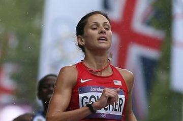 Kara Goucher a of the United States competes during the Women's Marathon on Day 9 of the London 2012 Olympic Games at The Mall on August 5, 2012 (Getty Images)