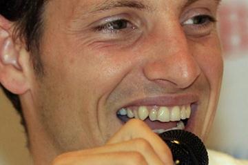 Renaud Lavillenie at the Zurich press conference (Gladys Chai van der Laage)