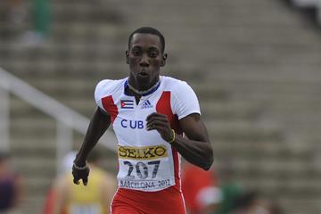 Pedro Pichardo of Cuba competes for winning the Men's Triple Jump Final on day six of the 14th IAAF World Junior Championships in Barcelona on 15 July 2012 (Getty Images)