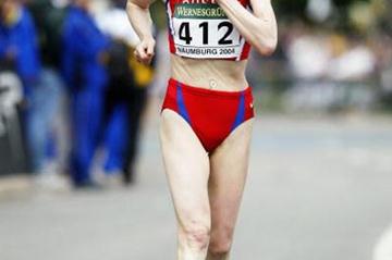 Yelena Nikolayeva (RUS) in action in Naumburg (Getty Images)