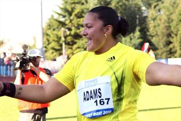 Valerie Adams-Vili in Dubnica, Slovakia (organisers)