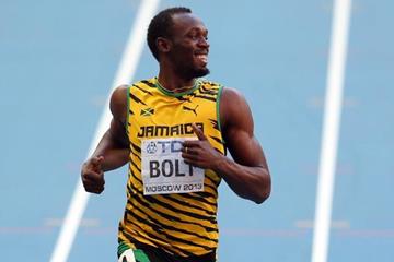 Usain Bolt in the mens 200m semi-finals at the IAAF World Athletics Championships Moscow 2013 (Getty Images)