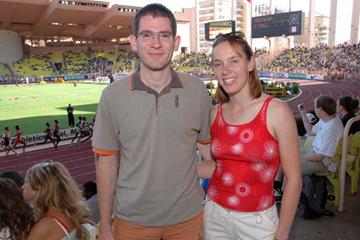 Christine Bertram and her boyfriend at World Athletics Final (IAAF)