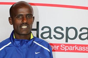Dadi Yami at the pre-race press conference in Hamburg (Organisers)