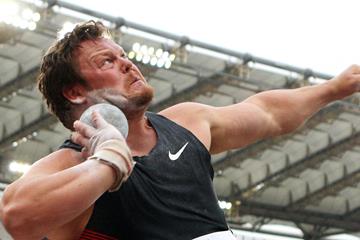 Canada's Dylan Armstrong, winner of the Shot (Getty Images)