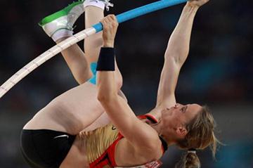 Silke Spiegelburg of Germany in action in the Pole Vault final (Getty Images)