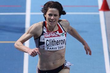 Helen Clitheroe takes the European indoor 3000m title in Paris (Getty Images)
