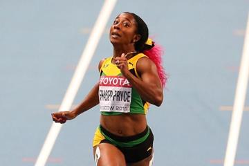 Shelly-Ann Fraser-Pryce in the womens 200m Final at the IAAF World Athletics Championships Moscow 2013 (Getty Images)