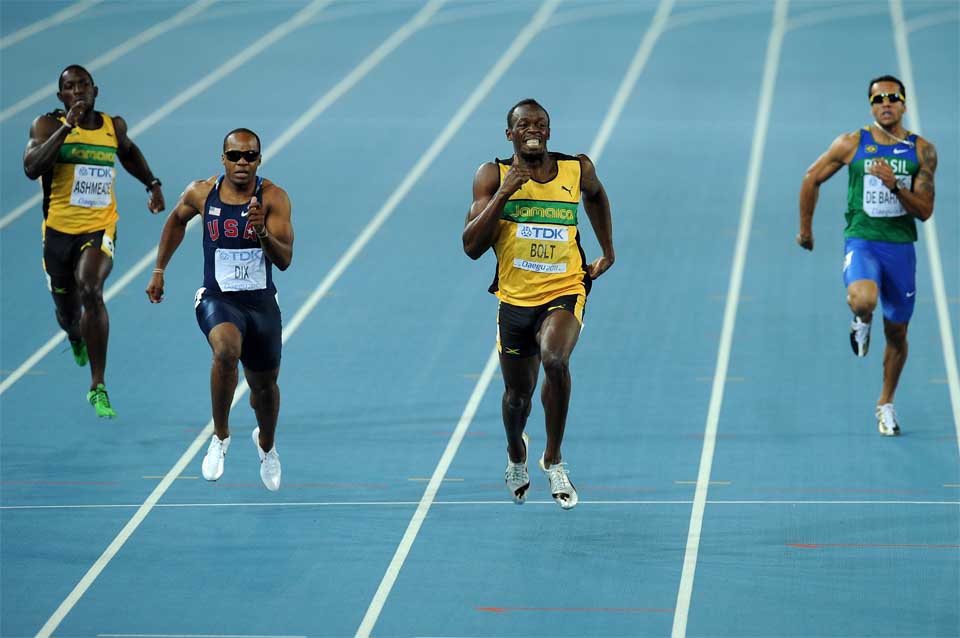 Usain Bolt 100m for Discipline section use only (Getty images)