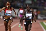 Vivian Cheruiyot holds off Defar in the 5000m in Rome (Giancarlo Colombo)