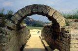 The tunnel leading to the stadium in Olympia (Getty Images)