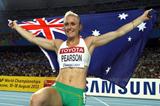 Sally Pearson of Australia celebrates victory in the women's 100 metres hurdles final  (Getty images - Bongarts)