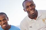 Training partners Yohan Blake and Usain Bolt in Monaco (Philippe Fitte)