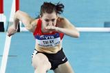 Alina Talay of Belarus in the 60m Hurdles (Getty Images)