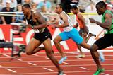 USA's David Oliver in action at the IAAF Diamond League meeting in Stockholm (Hasse Sjogren)