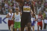 LaShawn Merritt of the United States celebrates winning the gold medal in the men's 4x400m final in Berlin (Getty Images)