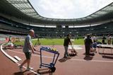 Preparations at the Stade de France prior to the IAAF World Championships (Getty Images)