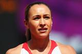 Jessica Ennis of Great Britain looks on as she competes in the Women's Heptathlon High Jump on Day 7 of the London 2012 Olympic Games at Olympic Stadium on August 3, 2012 (Getty Images)