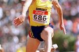 Marian Oprea (ROM) winning the 2000 World Junior Triple Jump title (Getty Images)