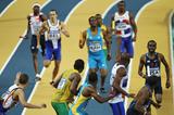 USA (inside lane) on their way to gold in the Men's 4 x 400m Relay (Getty Images)