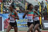 Double trouble: Gladys Cherono (0604) lead a Kenyan 1-2-3 in the 10,000m in Porto-Novo (Yomi Omogbeja/AthleticsAfrica.Com)