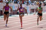 Carmelita Jeter dashes 10.99 at Mt. SAC (Kirby Lee)