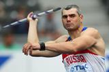 Sergey Makarov of Russia on the runway in the men's Javelin Throw qualification in Berlin (Getty Images)