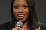 Allyson Felix at the USC Conference on Sports