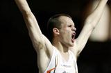 Stefan Holm of Sweden celebrates winning the High Jump at the World Athletics Final (Getty Images)